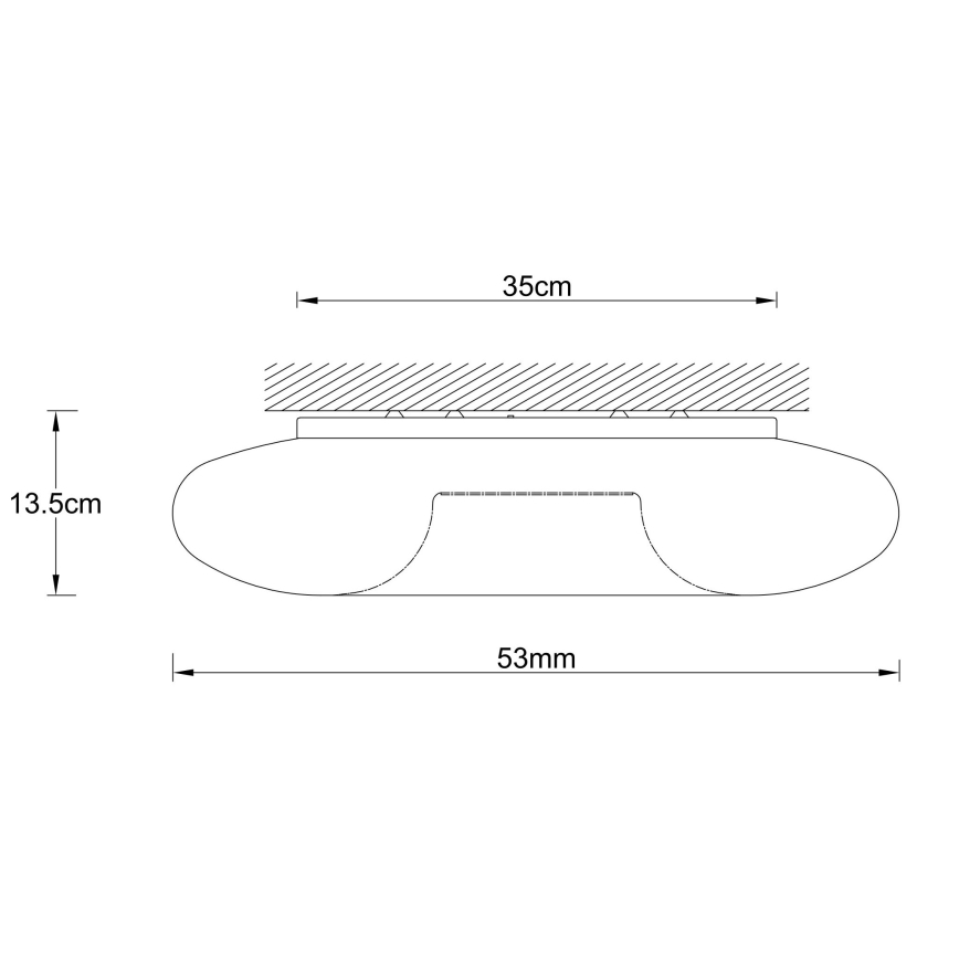 Ondaluce - Stropna svetilka DODI 4xE27/15W/230V premer 53 cm bela