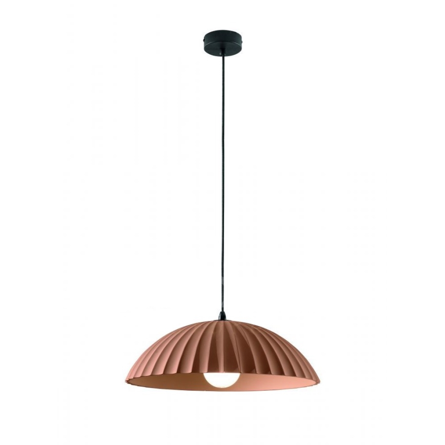Ondaluce - Viseča svetilka na kabelu RUSTIC 1xE27/15W/230V, premer 50 cm, beton/rjava