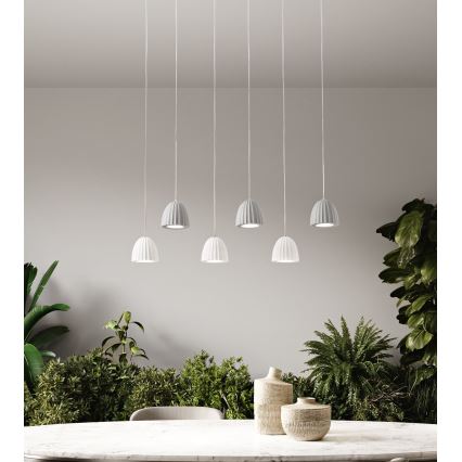 Ondaluce - Viseča svetilka na kablu CONCRETE 1xGU10/7,5W/230V premer 10,5 cm beton/siva