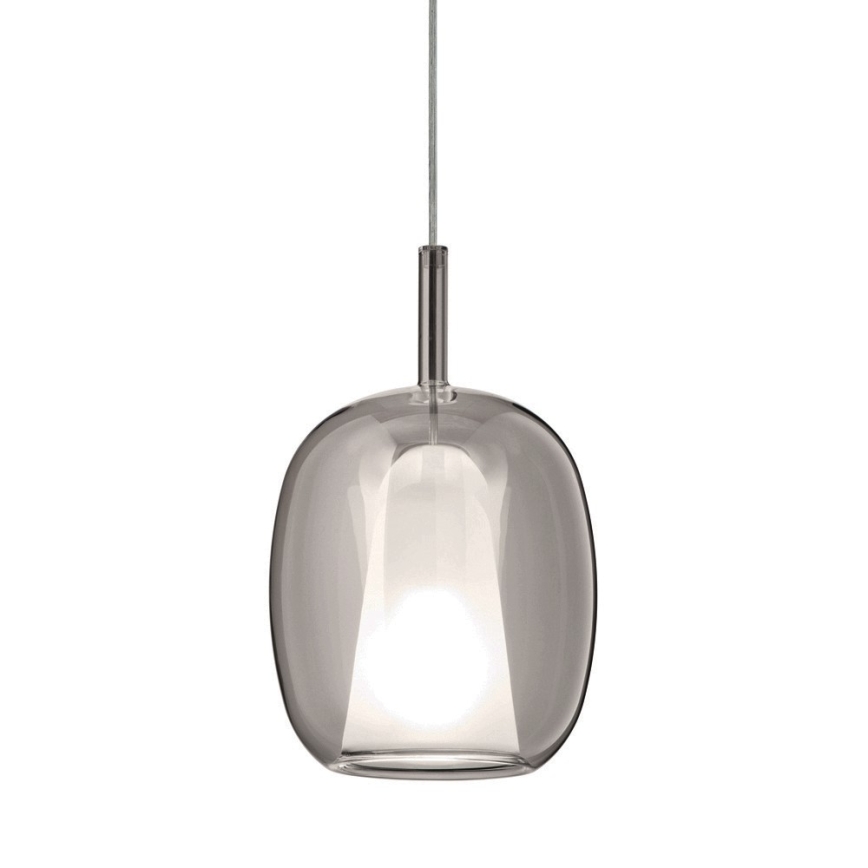 Ondaluce - Viseča svetilka na kablu THELMA 1xE27/15W/230V Ø 19,5 cm črna/dimna siva