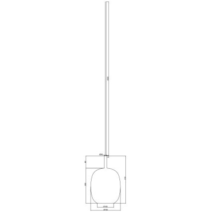 Ondaluce - Viseči lestenec na kabelu THELMA 1xE27/15W/230V Ø 19,5 cm zlata/zadimljeno bež