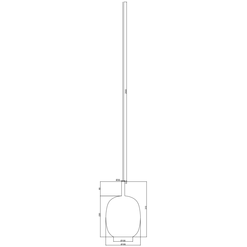 Ondaluce - Viseči lestenec na kablu THELMA 1xE27/15W/230V premer 19,5 cm zlata/prozorna