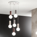 Ondaluce - Viseči lestenec na lanku ROCK 6xG9/7W/230V premer 35 cm beton/rjava/siva/bela