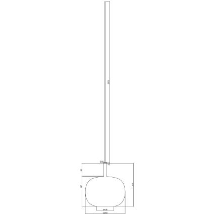 Ondaluce - Viseči lestenec na žici THELMA 1xE27/15W/230V premer 25 cm zlata/dimno bež