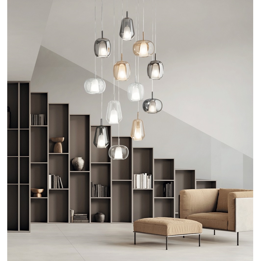 Ondaluce - Viseči lestenec THELMA na kablu 2xE27/15W/230V prozoren