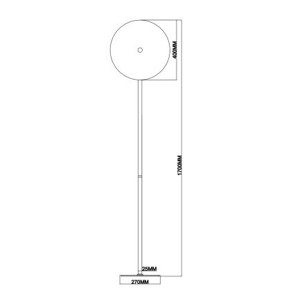 Ondaluce - LED stoječa svetilka JOKEY LED/15W/230V 170 cm z možnostjo zatemnitve zlata/dimno bež