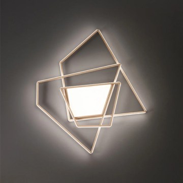 Ondaluce - Zatemnjevalna LED stropna svetilka GALAXY LED/90W/230V 71x84 cm zlata