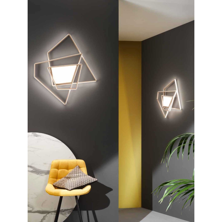 Ondaluce - Zatemnjevalna LED stropna svetilka GALAXY LED/90W/230V 71x84 cm zlata
