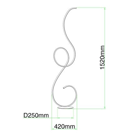 Ondaluce - zatemnjiva LED stoječa svetilka FLOK LED/44W/230V bela