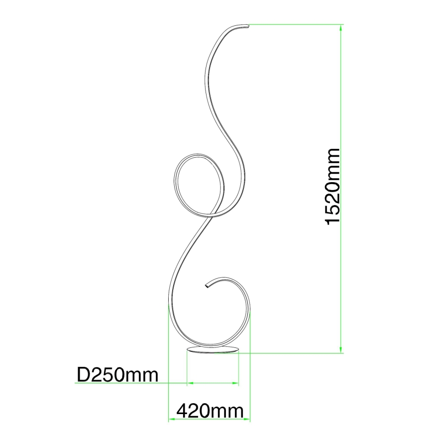 Ondaluce - zatemnjiva LED stoječa svetilka FLOK LED/44W/230V bela