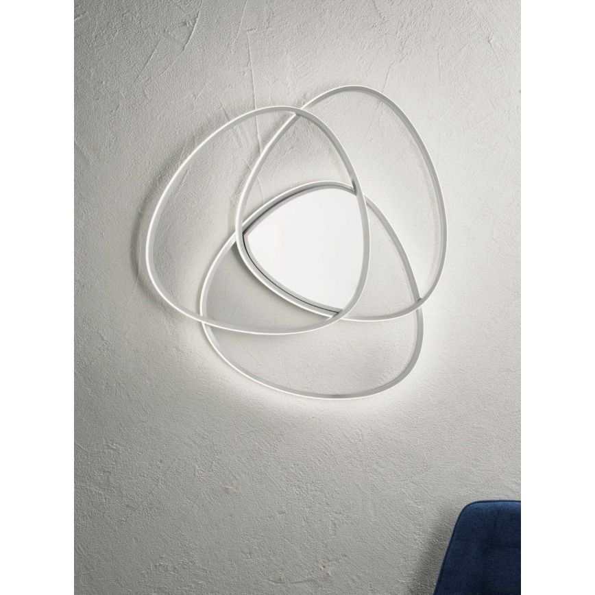 Ondaluce - Zatemnjivo LED stropno svetilo ROSE LED/60W/230V 50x54 cm srebrno