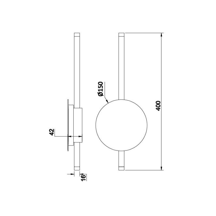 Ondaluce - zatemnjivo stensko LED svetilo JAMES LED/16W/230V bela