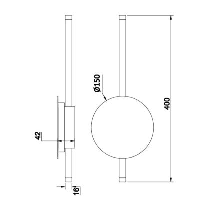 Ondaluce - Zatemnljivo LED stensko svetilo JAMES LED/16W/230V zlato