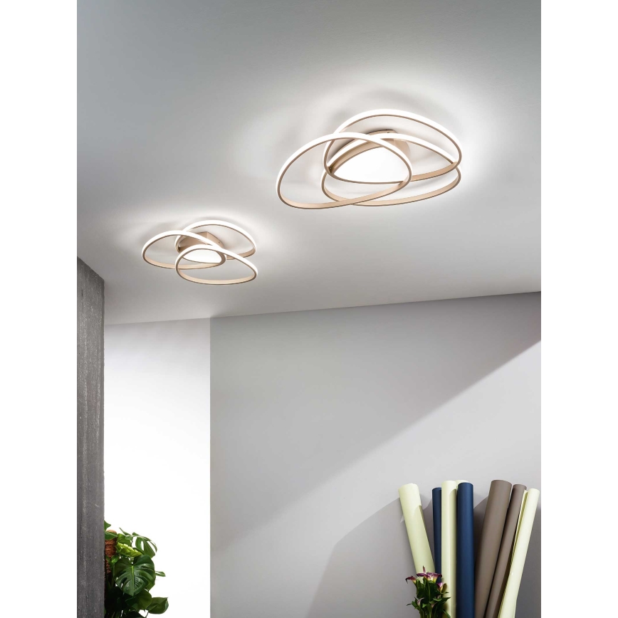 Ondaluce - Zatemnljivo LED stropno svetilo ROSE LED/60W/230V 50x54 cm v zlati barvi