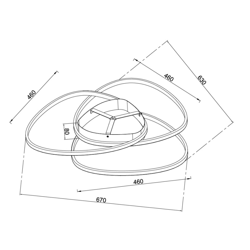 Ondaluce - zatemnljivo LED stropno svetilo ROSE LED/70W/230V zlato