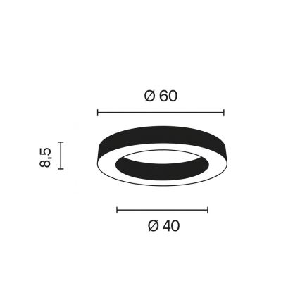 Ondaluce - zatemnjivo stropno LED-svetilo GLOBUS LED/40W/230V 3000/4000K, Ø 60 cm, v zlati barvi