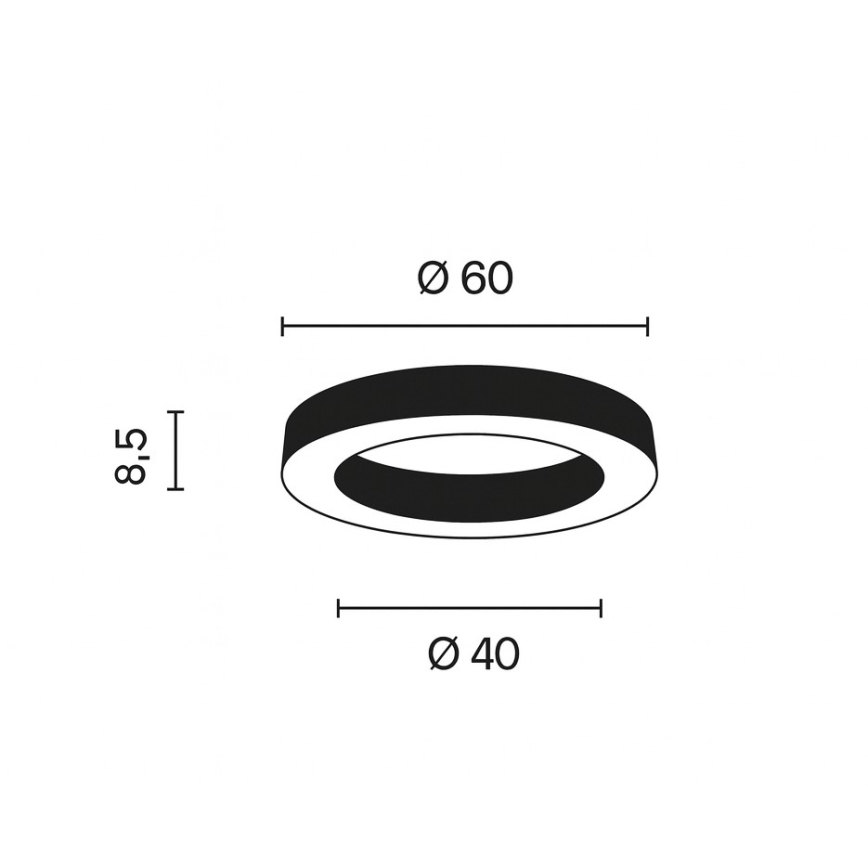 Ondaluce - zatemnjivo stropno LED-svetilo GLOBUS LED/40W/230V 3000/4000K, Ø 60 cm, v zlati barvi