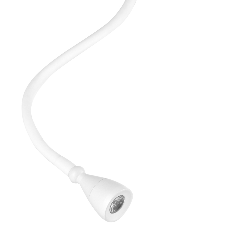 ONLI - LED Fleksibilna mala svetilka s polico in USB polnjenje PLAK LED/1W/230V bela