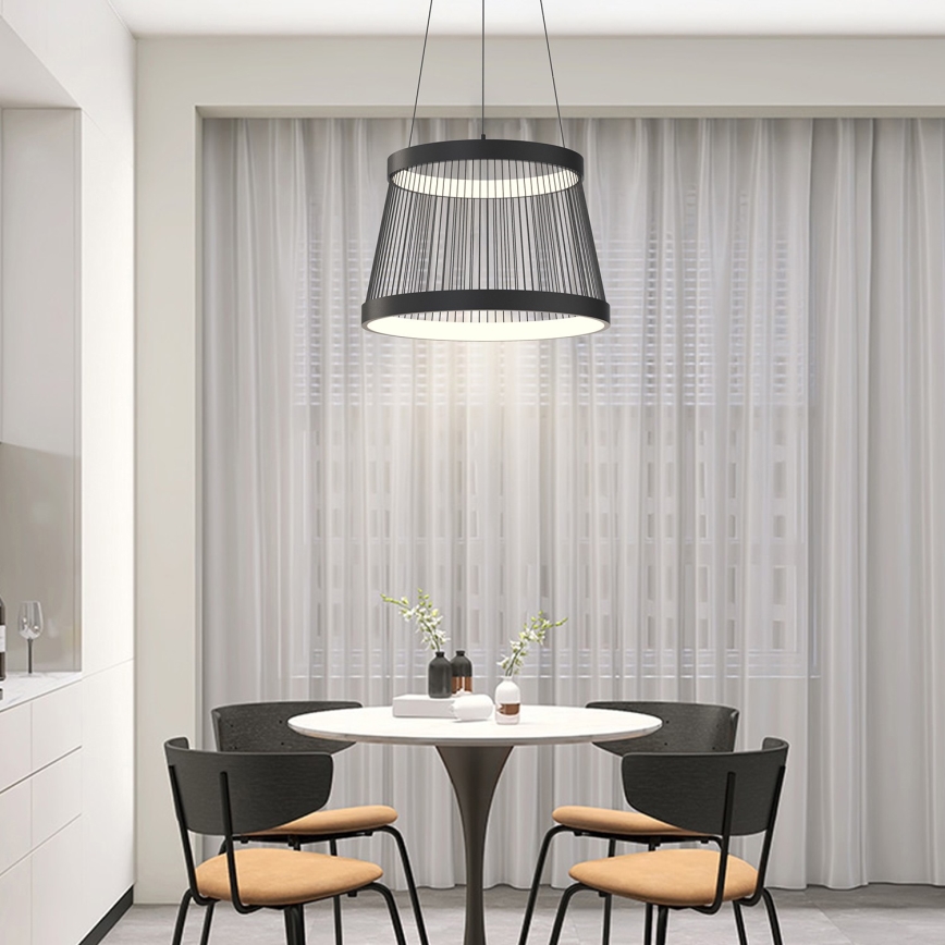 ONLI - LED Lestenec na vrvici MATE LED/40W/230V 4000K črna