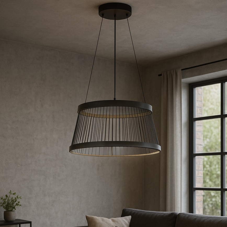 ONLI - LED Lestenec na vrvici MATE LED/40W/230V 4000K črna