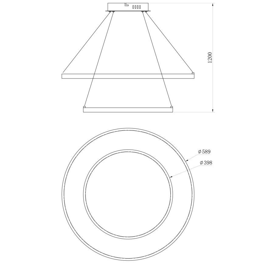 ONLI - LED lestenec na vrvici NOELIA LED/30W/230V črna