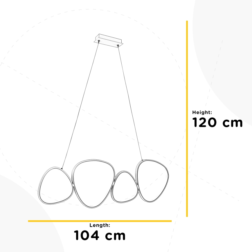 ONLI - LED Lestenec na vrvici ROMEO LED/48W/230V 4000K bela