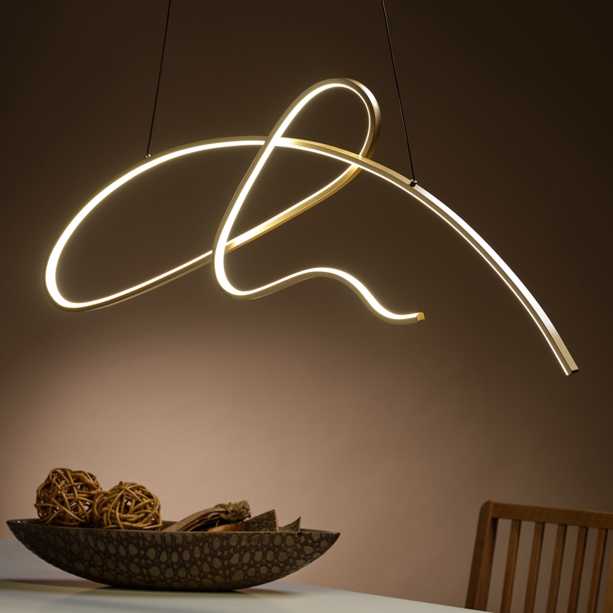 ONLI - LED Lestenec na vrvici SIGN LED/42W/230V 4000K zlata