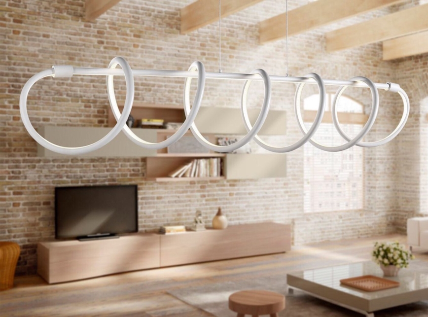 ONLI - LED Lestenec na vrvici SPIRALE LED/72W/230V 3000K bela