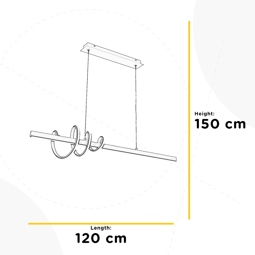 ONLI - LED Lestenec na vrvici SWING LED/30W/230V 4000K črna