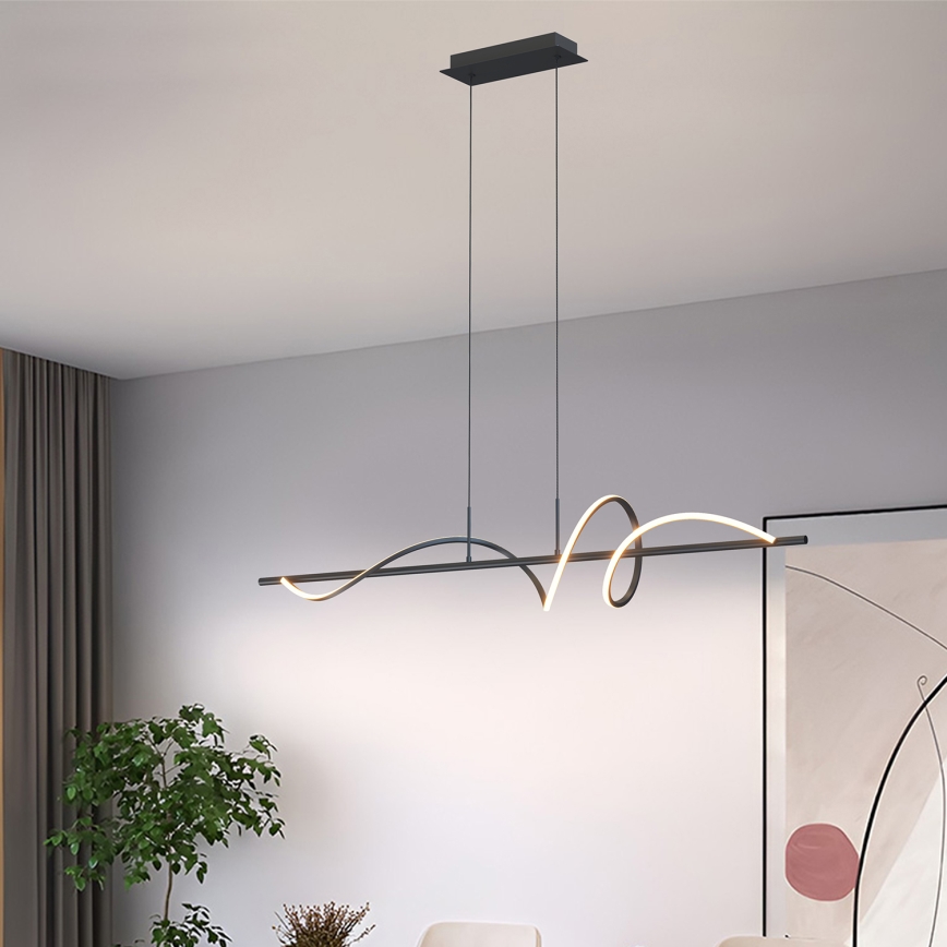 ONLI - LED Lestenec na vrvici TWIST LED/30W/230V 4000K črna