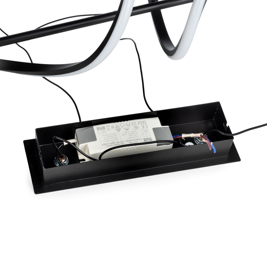 ONLI - LED Lestenec na vrvici TWIST LED/30W/230V 4000K črna