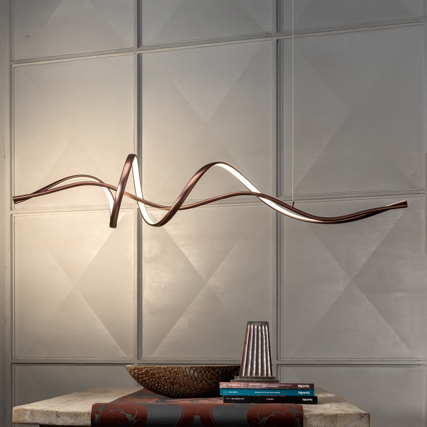 ONLI - LED lestenec na žici KELLY LED/28W/230V bakren