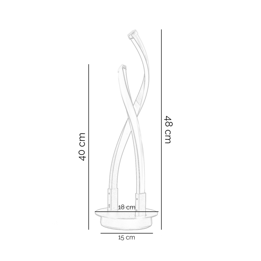 ONLI - LED Namizna svetilka DAFNE LED/12W/230V 4000K 48 cm črna