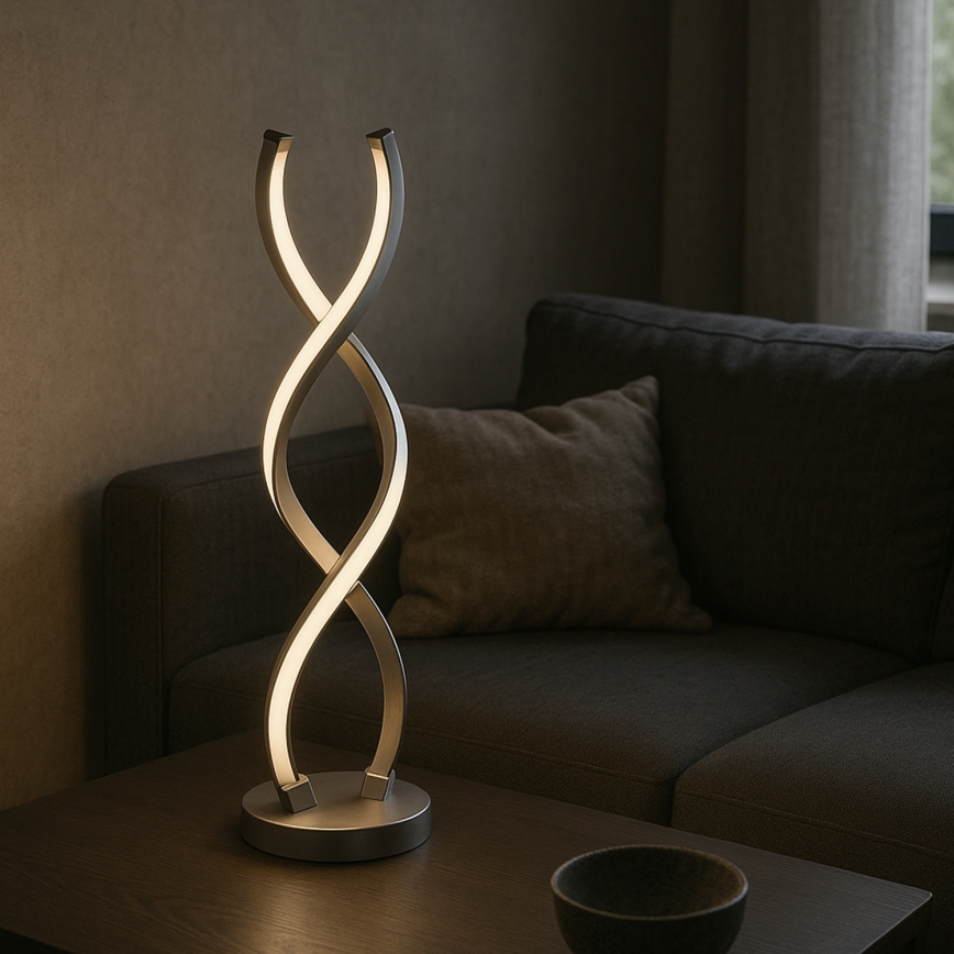 ONLI - LED Namizna svetilka DNA LED/12W/230V 4000K 48,5 cm srebrna