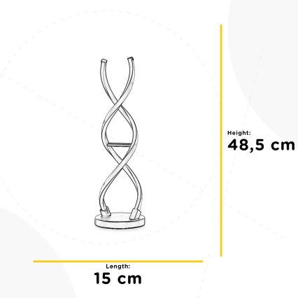 ONLI - LED Namizna svetilka DNA LED/12W/230V 4000K 48,5 cm srebrna