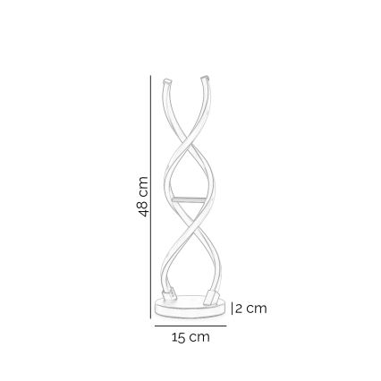 ONLI - LED Namizna svetilka DNA LED/12W/230V 4000K 48,5 cm srebrna