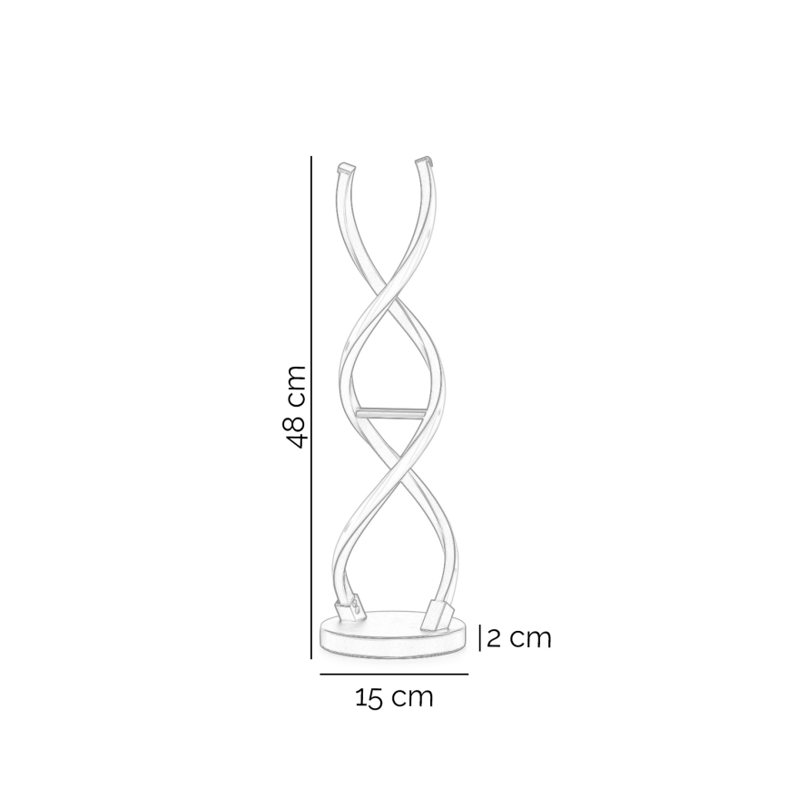 ONLI - LED Namizna svetilka DNA LED/12W/230V 4000K 48,5 cm srebrna