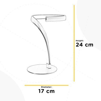 ONLI - LED Namizna svetilka INFINITY LED/12W/230V 4500K 24 cm mat krom