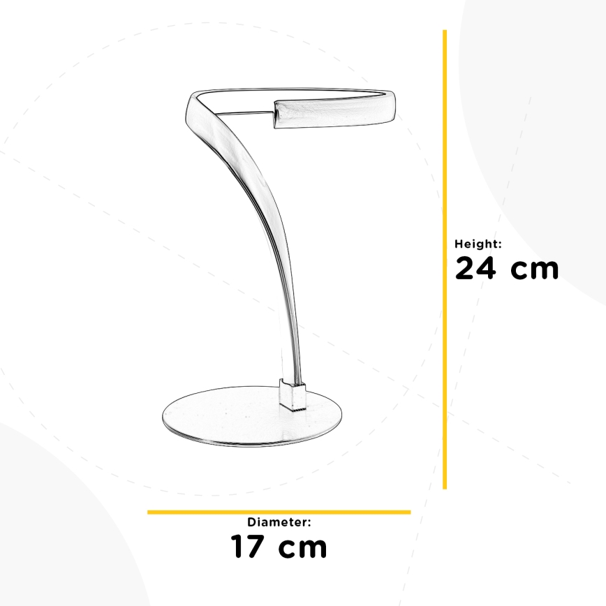 ONLI - LED Namizna svetilka INFINITY LED/12W/230V 4500K 24 cm mat krom