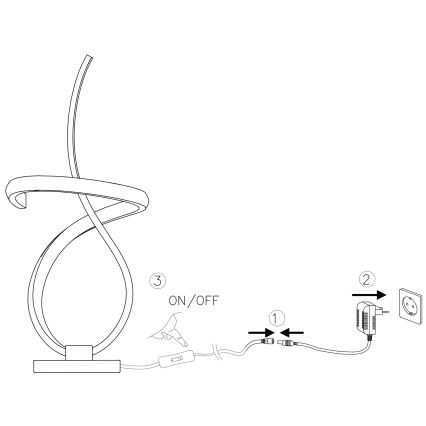 ONLI - LED Namizna svetilka KIRA LED/12W/230V 4000K 38,5 cm zlata