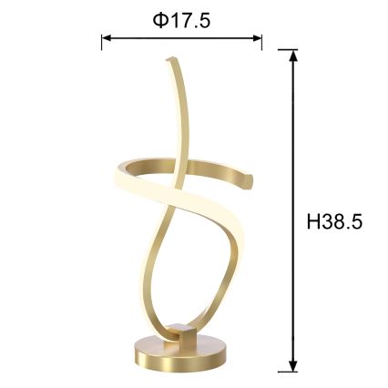 ONLI - LED Namizna svetilka KIRA LED/12W/230V 4000K 38,5 cm zlata