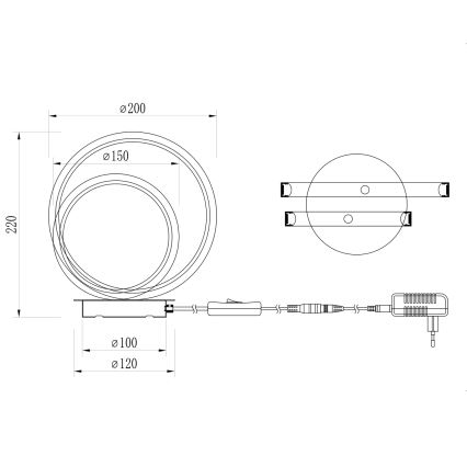 ONLI - LED namizna svetilka NOELIA LED/10W/230V 22 cm zlata