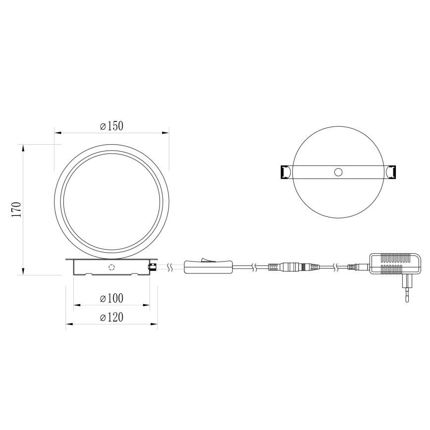 ONLI - LED namizna svetilka NOELIA LED/4W/230V 17 cm črna