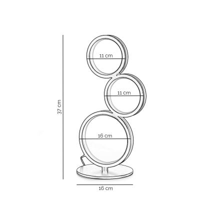 ONLI - LED namizna svetilka RINGS LED/17W/230V 4000K 37 cm črna