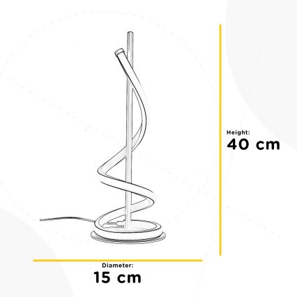 ONLI - LED Namizna svetilka TWIST LED/12W/230V 4000K 40 cm črna