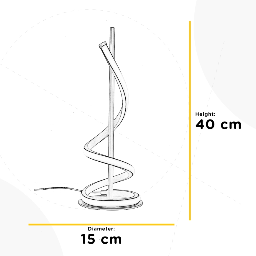 ONLI - LED Namizna svetilka TWIST LED/12W/230V 4000K 40 cm črna