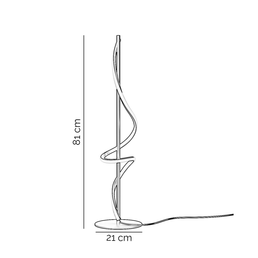 ONLI - LED Namizna svetilka TWIST LED/16W/230V 4000K 81 cm črna