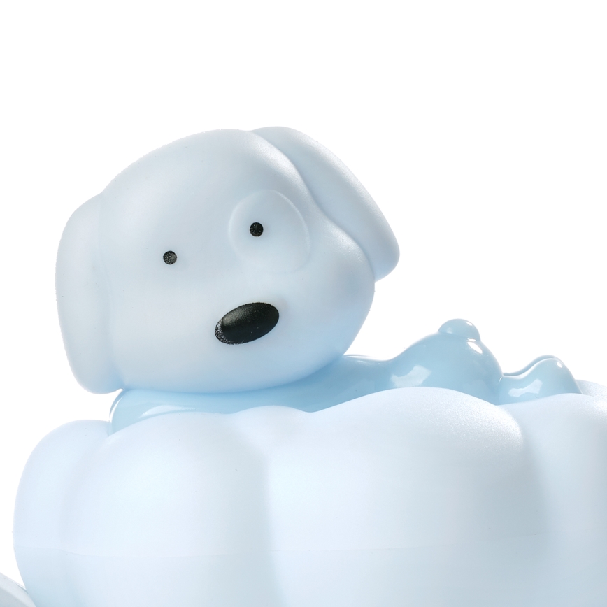 ONLI - LED polnilna otroška nočna lučka NUVOLINA LED/2,5W/5V 300 mAh pes/modra