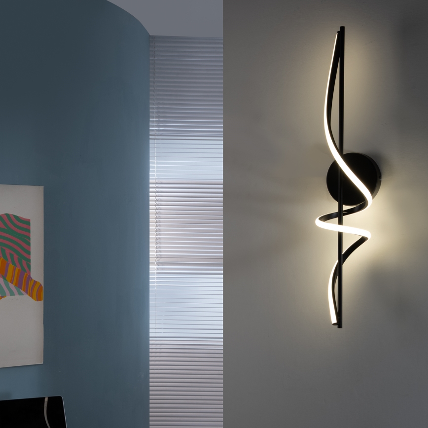 ONLI - LED Stenska svetilka TWIST LED/25W/230V 4000K črna