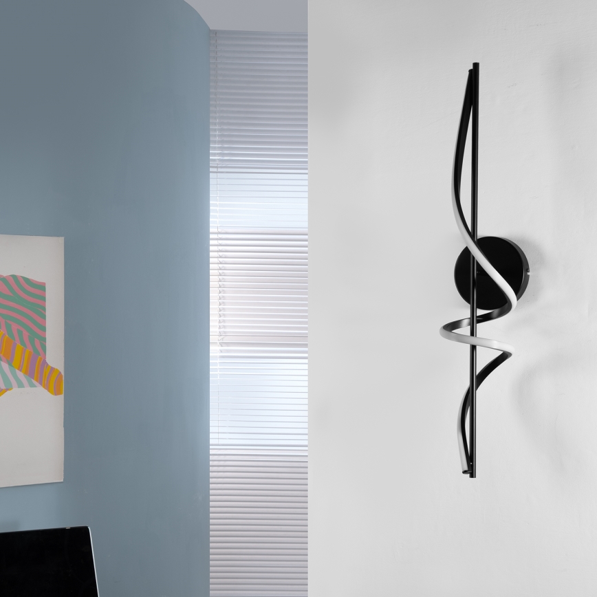 ONLI - LED Stenska svetilka TWIST LED/25W/230V 4000K črna